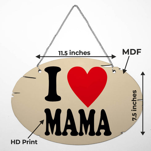 I love Mama printed Door Hanging - Uncommongifts.in